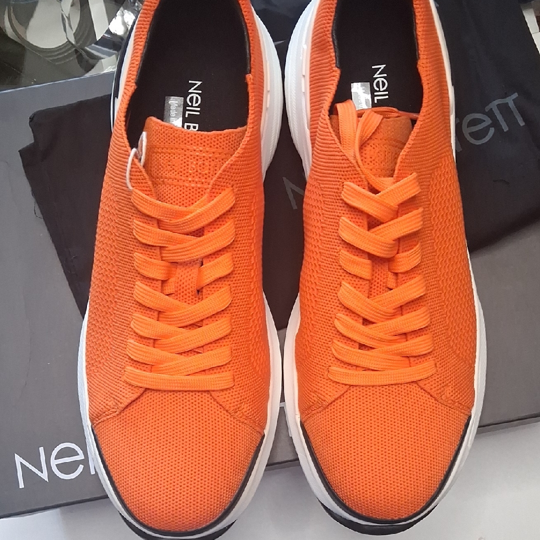 Neil Barrett Bright Orange Sneakers